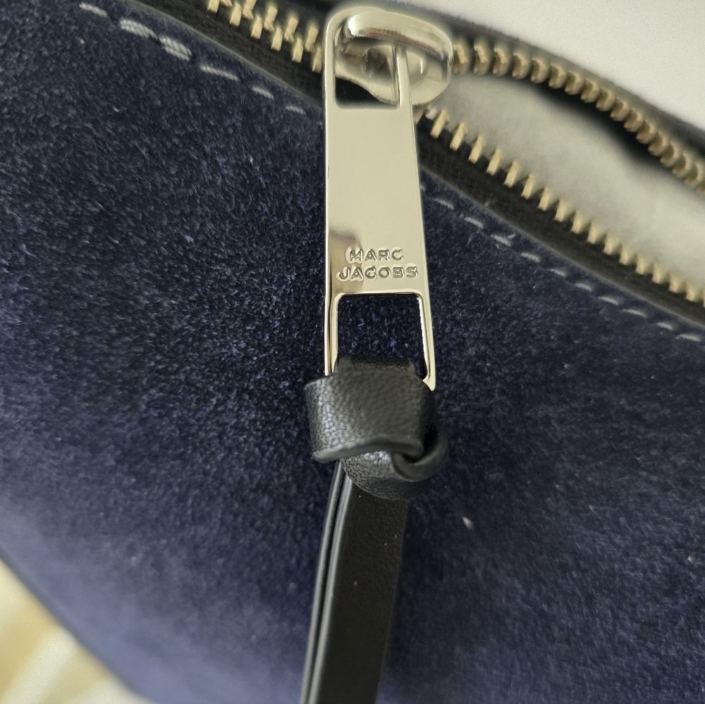 Authentic, New Marc Jacobs Navy Suede Handbag - Picture 8 of 13